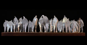  Le chemin des dames Sculpture en zinc de Philippe Doberset