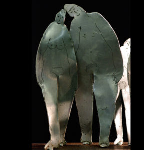 Détail Le chemin des dames Sculpture en zinc de Philippe Doberset