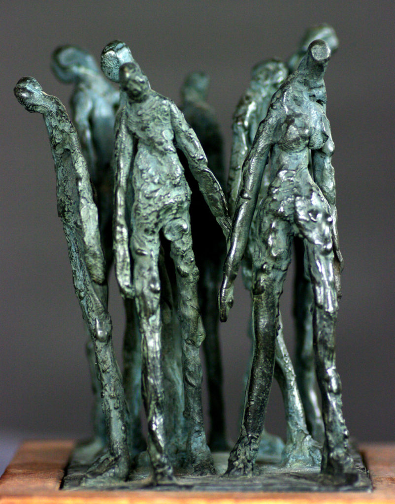 Foule sculpture en bronze de Philippe Doberset