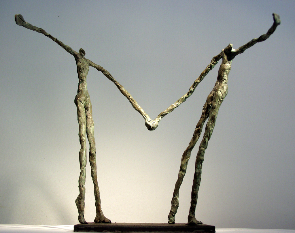 Couple de danseurs. Sculpture en bronze de Philippe Doberset