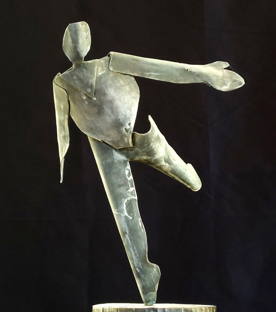 Sculpture en tôle de zinc de Philippe Doberset