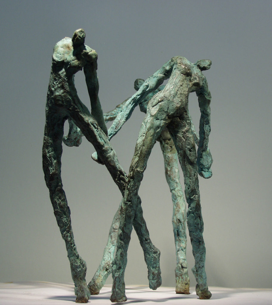 Trois danseuses. Sculpture en bronze de Philippe Doberset
