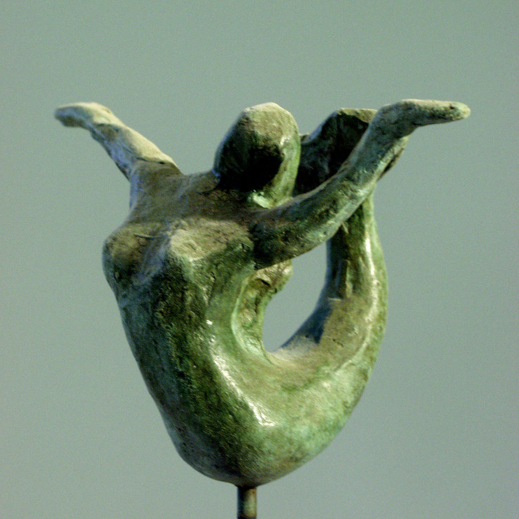Petite sirène en bronze. Sculpture de Philippe Doberset