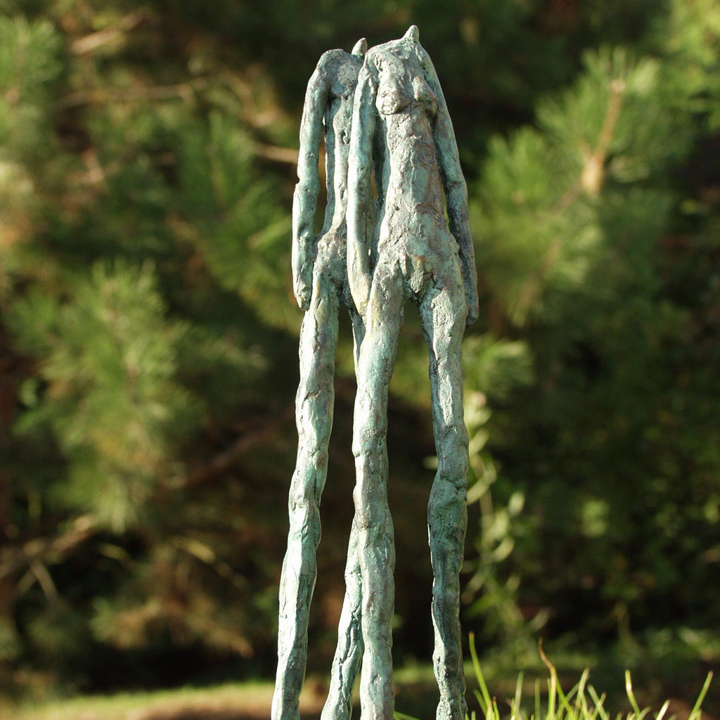 Couple de personnage en bronze. Sculpture de Philippe Doberset