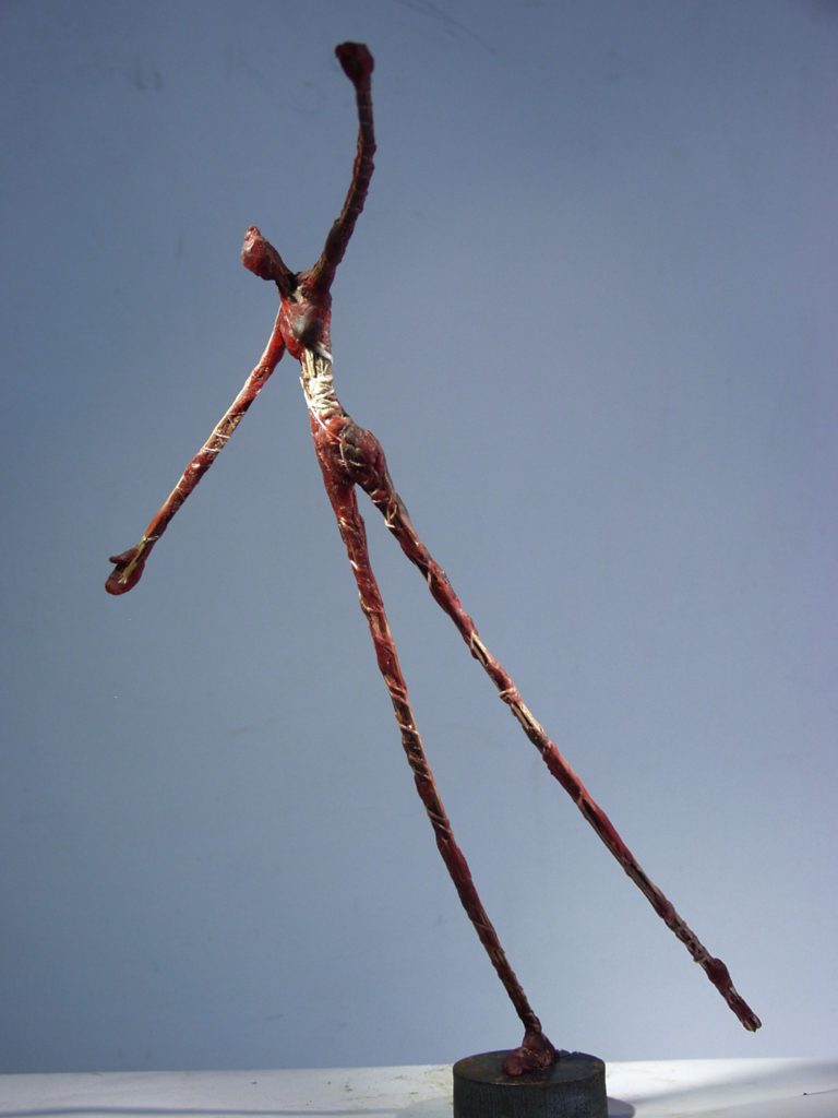 La danseuse rouge sculpture en cire de Philippe Doberset