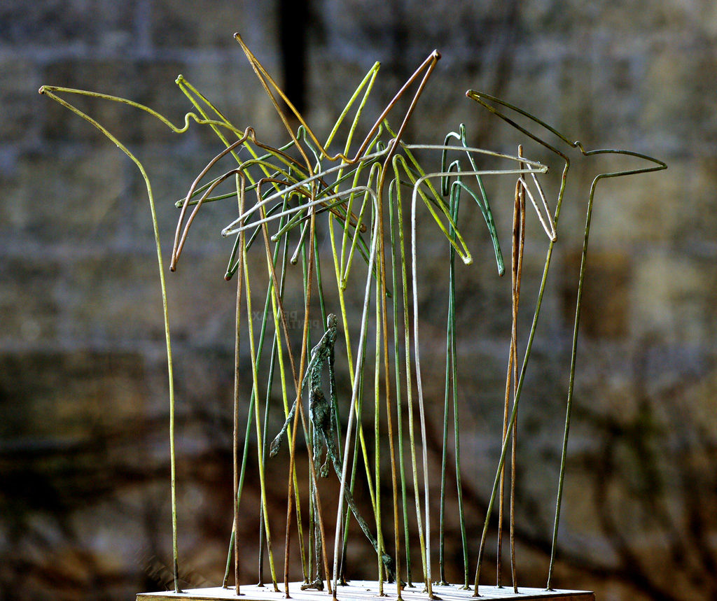 La petite forêt. Sculpture en bronze de Philippe Doberset