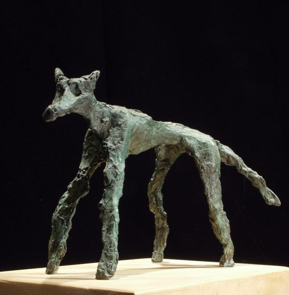 le loup sculpture en bronze Philippe Doberset