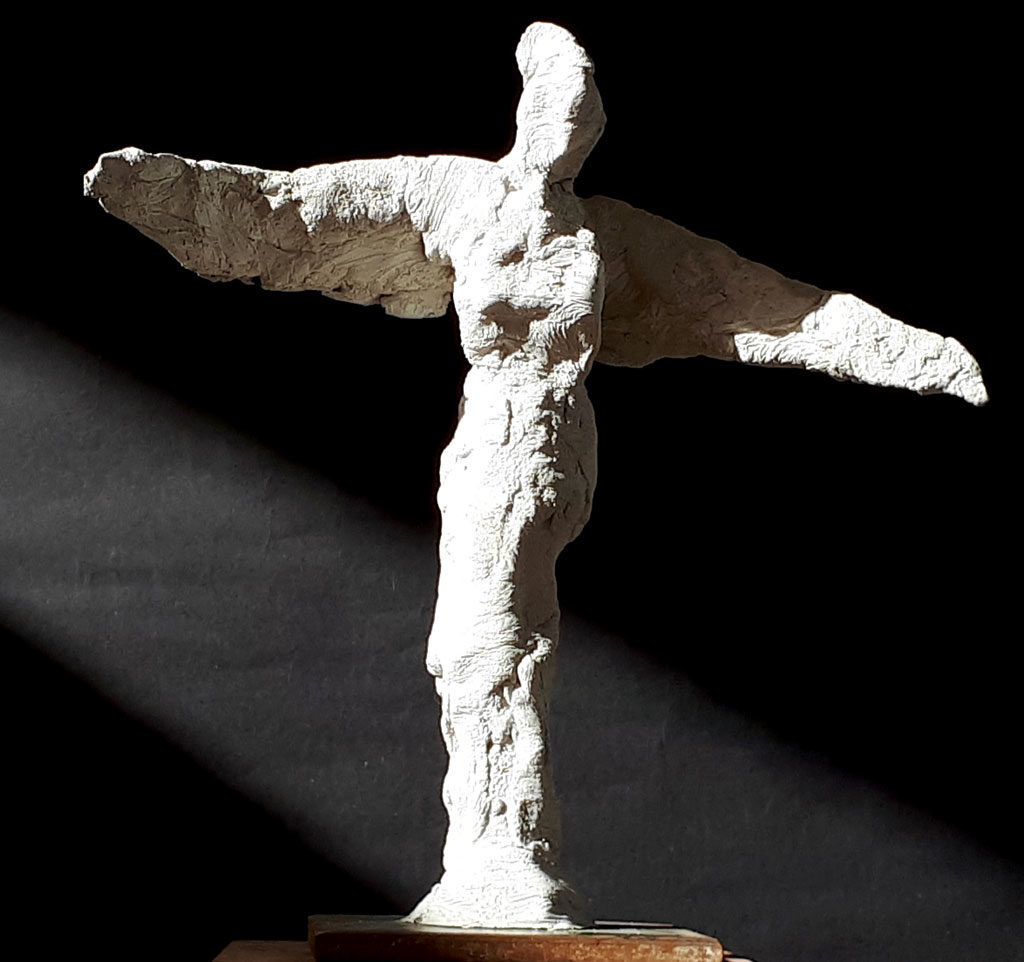 La cantatrice sculpture en ciment de Philippe-Doberset
