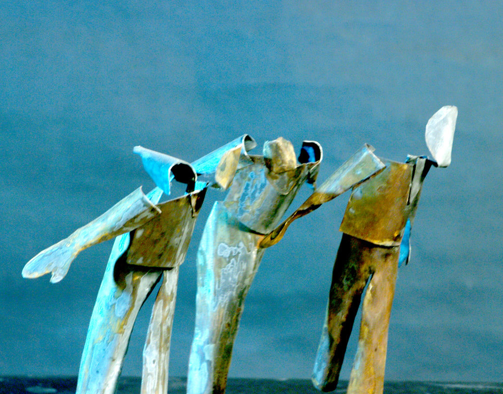 La fuite sculpture en zinc de Philippe Doberset