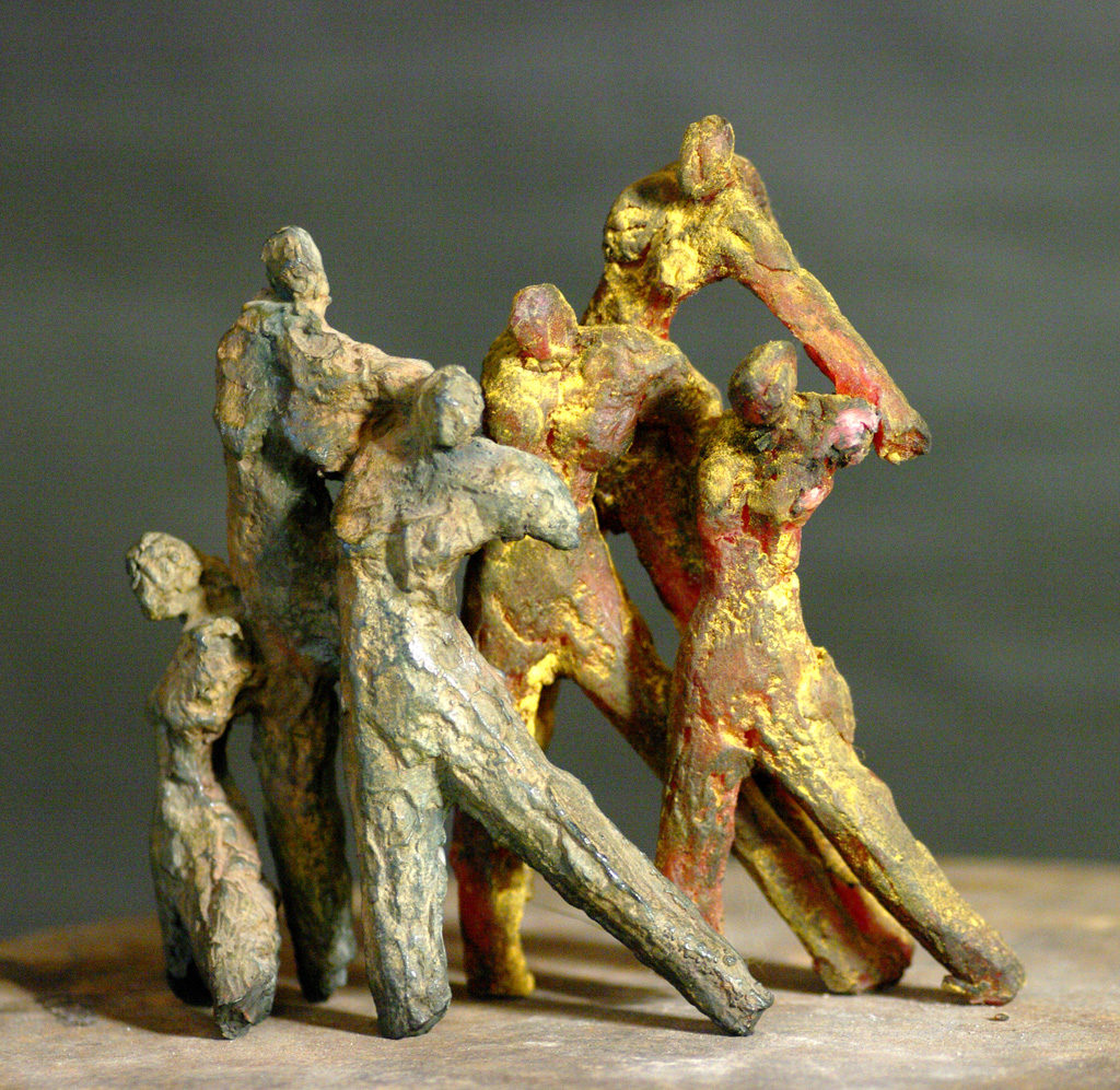 Six danseuses sculpture en bronze de Philippe Doberset