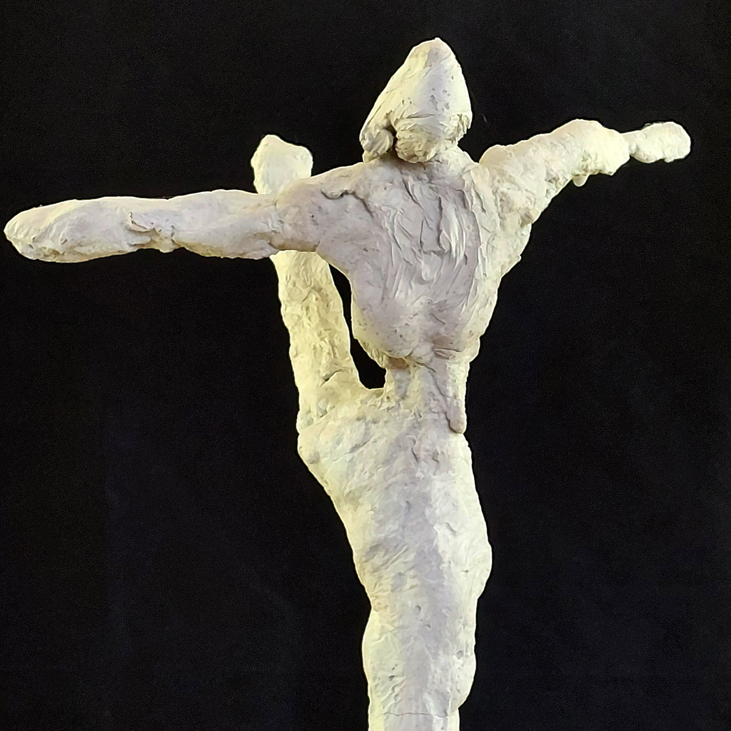 Scène de danse. un personnage en béton Sculpture de Philippe Doberset