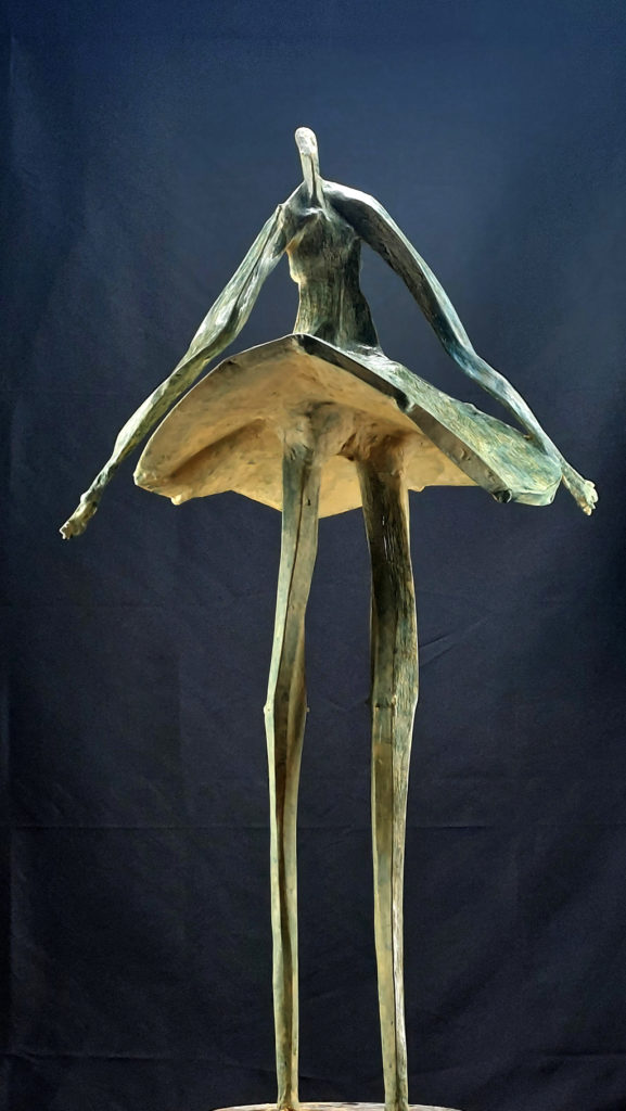 Danseuse sculpture polychrome de Philippe Doberset