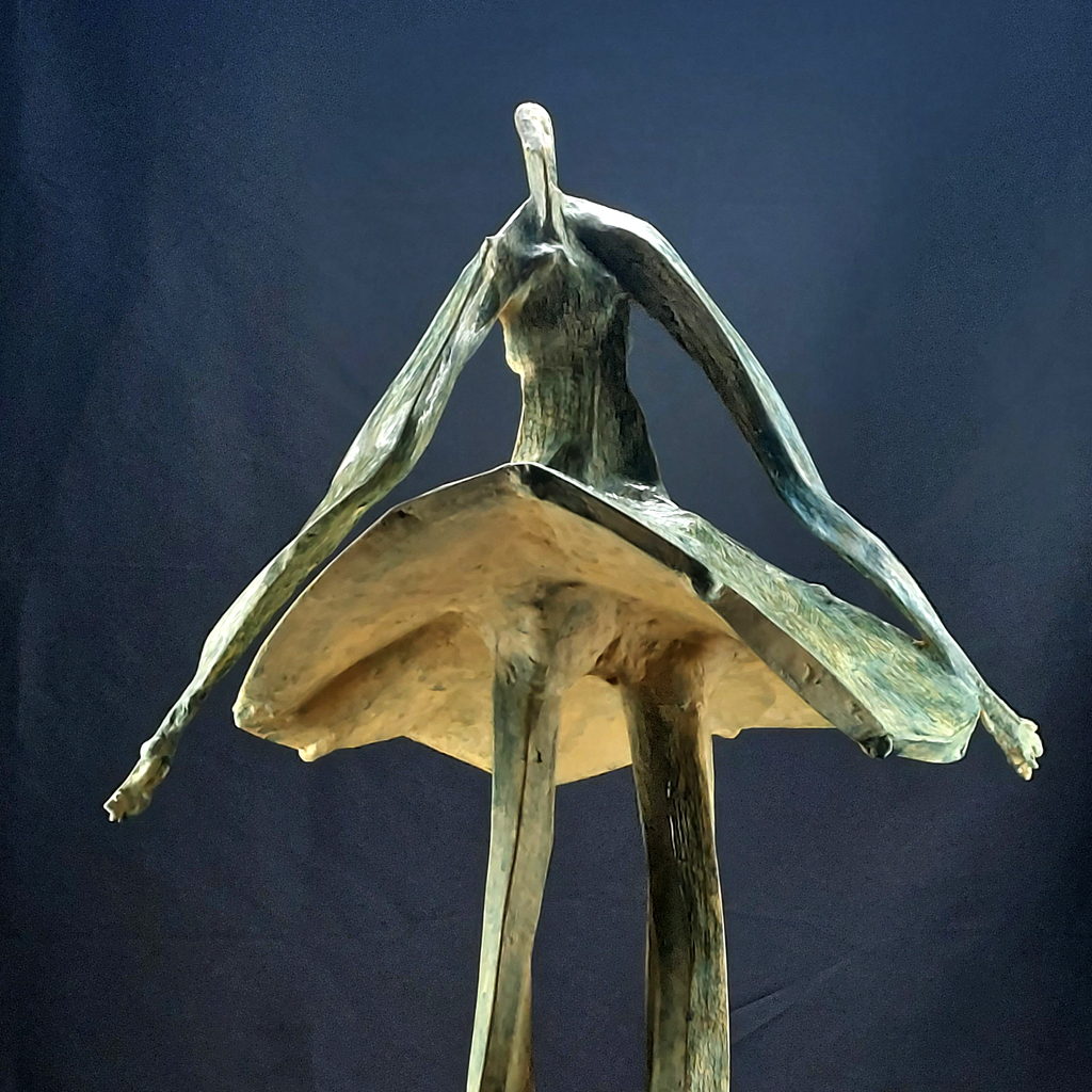 Danseuse sculpture polychrome de Philippe Doberset